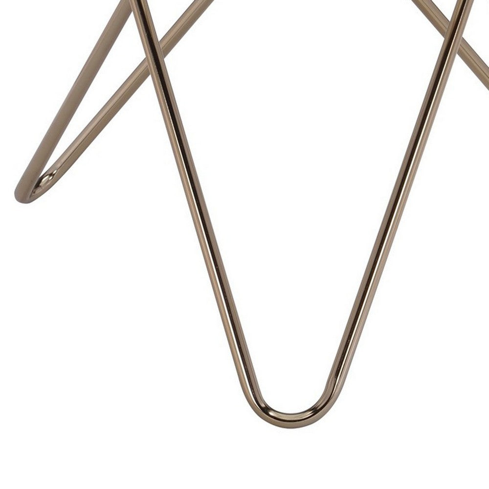 Valora End Table, Frosted Glass & Champagne - AMF-81827