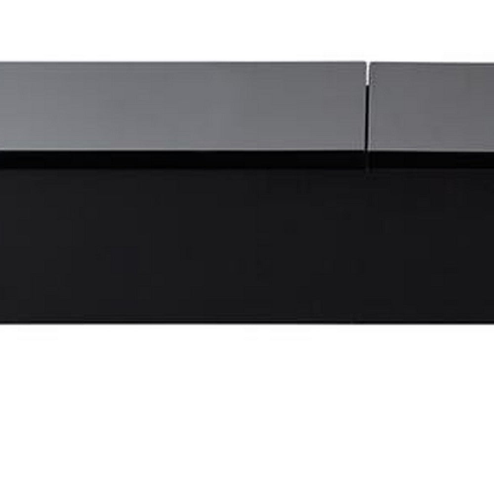 BM185789 Wooden Coffee Table With Lift Top Storage Space, Black