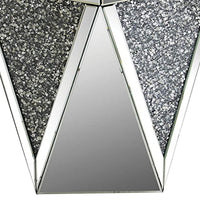 End Table with Square Mirrored Top, Clear  - BM177666