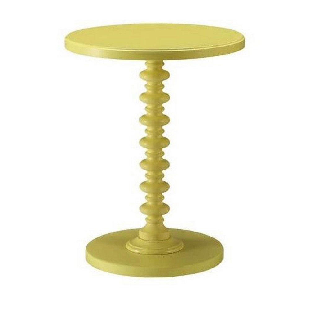 BM157297 Astonishing Side Table With Round Top, Yellow