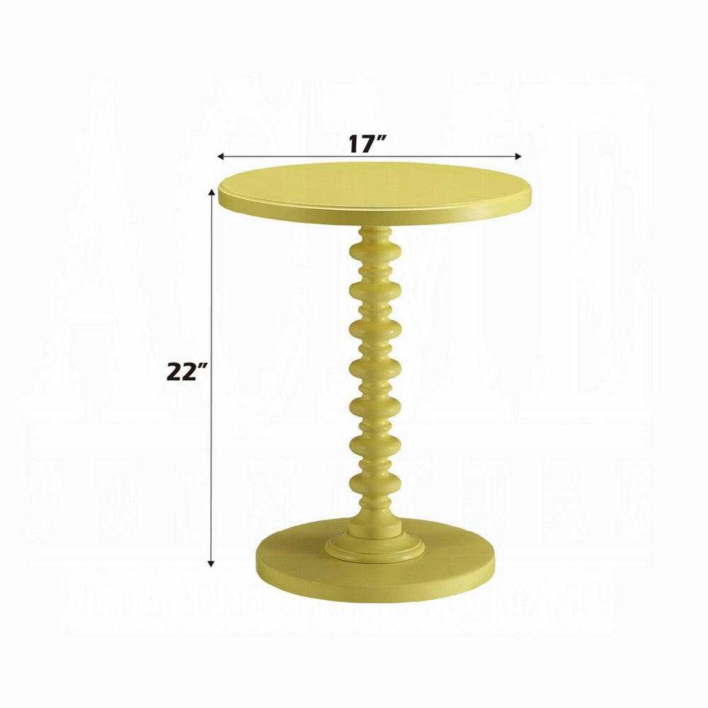 BM157297 Astonishing Side Table With Round Top, Yellow