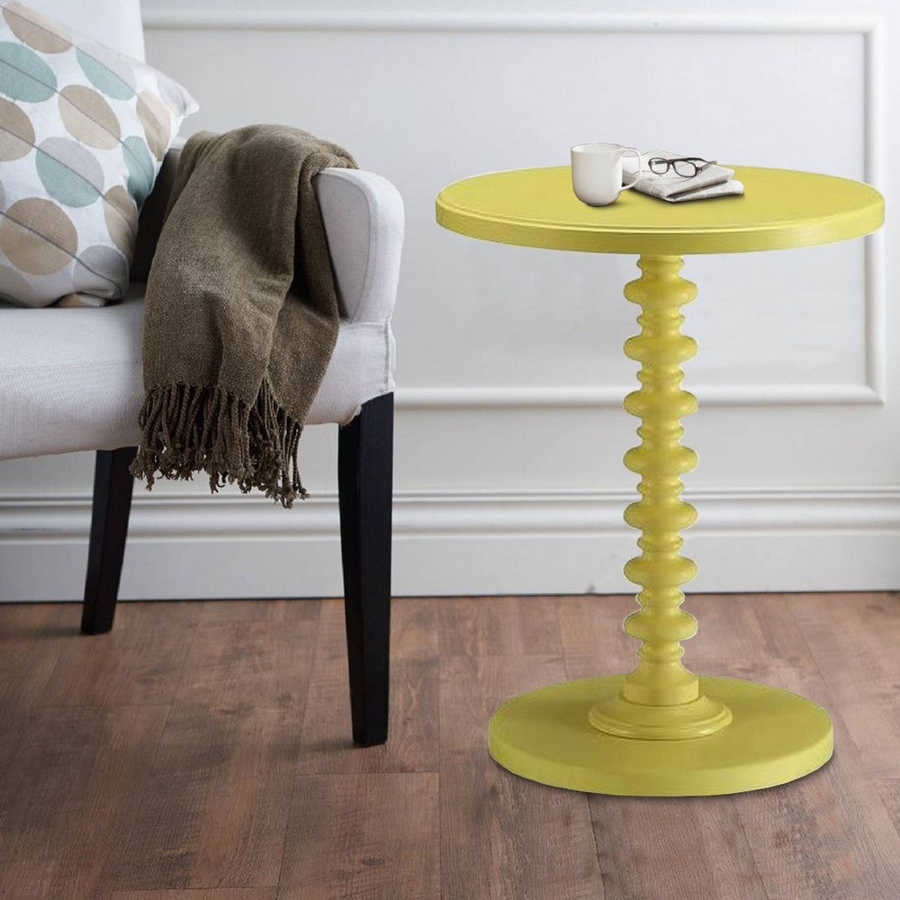 BM157297 Astonishing Side Table With Round Top, Yellow