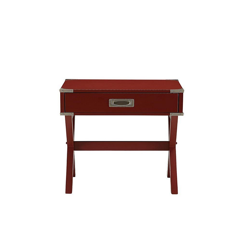 Babs End Table, Red - AMF-82820