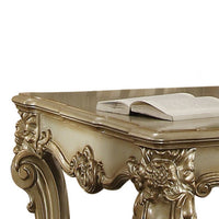 Wooden End Table in Gold Patina - AMF-83121
