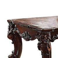 Coffee Table, 36 Inch Rectangular Top, Scrolled Legs, Brown  - BM177679
