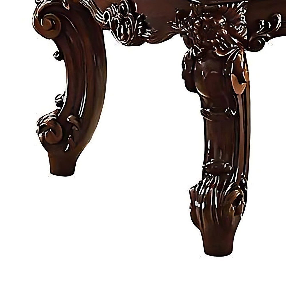 Coffee Table, 36 Inch Rectangular Top, Scrolled Legs, Brown  - BM177679