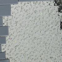 Wood and Mirror Console Table with Studded Faux Crystals, Black and Clear - AMF-90232