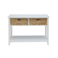 Flavius Console Table with 2 Drawers, White - BM154247