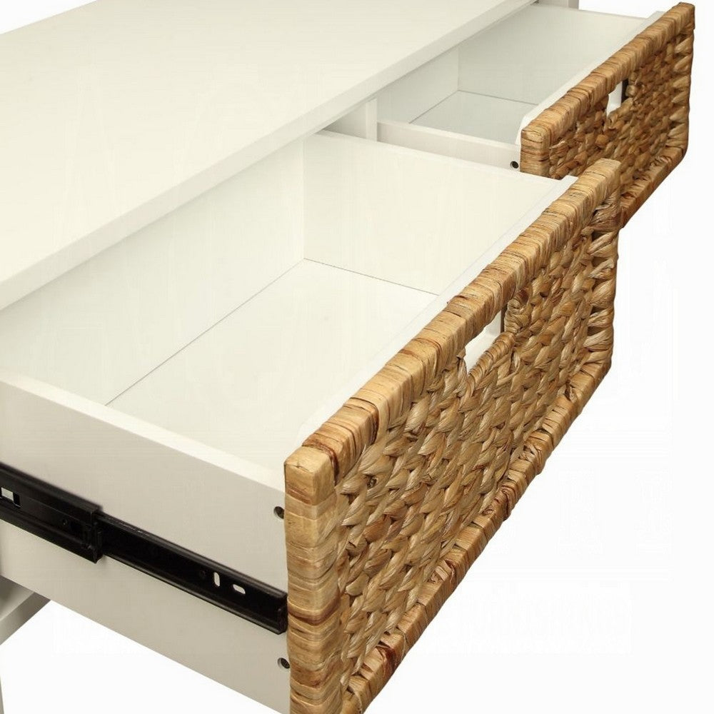 Flavius Console Table with 2 Drawers, White - BM154247