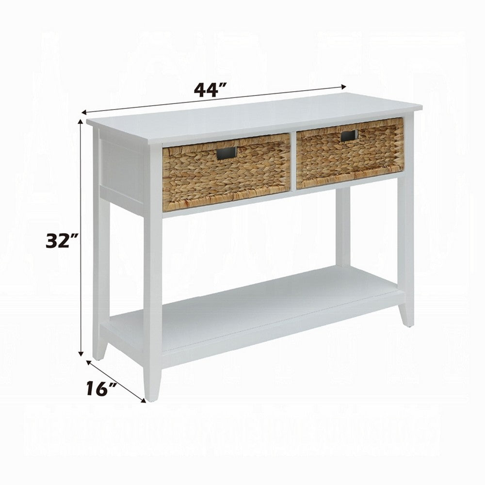 Flavius Console Table with 2 Drawers, White - BM154247