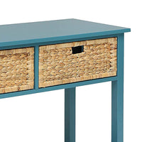Flavius Console Table with 2 Drawers, Blue - AMF-90266