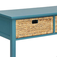 Flavius Console Table with 2 Drawers, Blue - AMF-90266