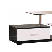 Affable TV Stand, White & Black - AMF-91140