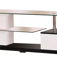 Affable TV Stand, White & Black - AMF-91140