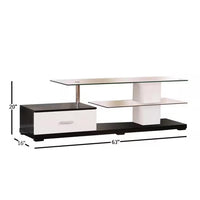 Affable TV Stand, White & Black - AMF-91140