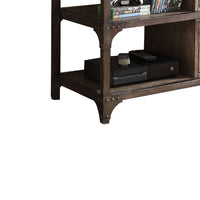 Wooden TV Stand, Weathered Oak Brown - AMF-91504