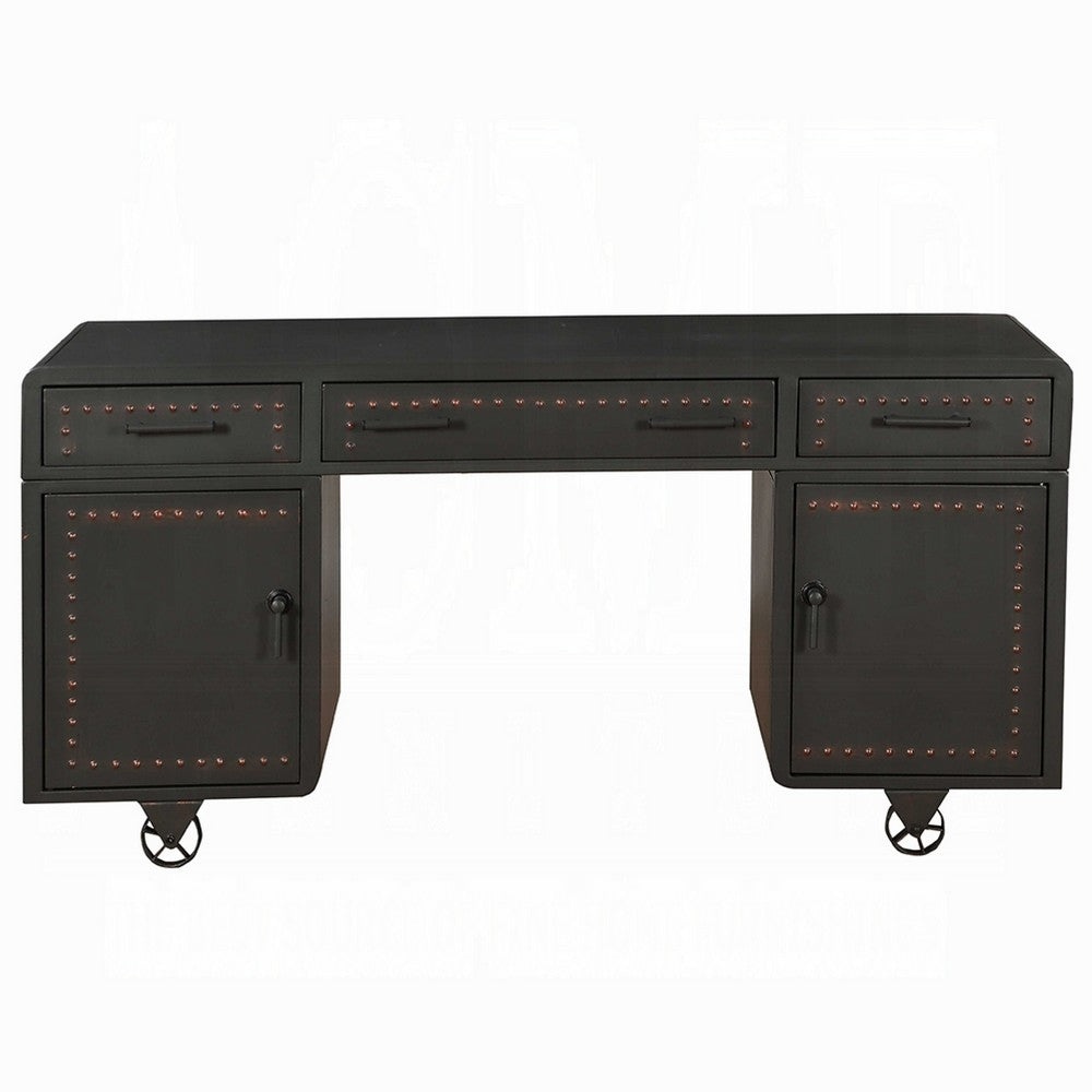 Retro Metal executive Office Desk, Black - AMF-92430