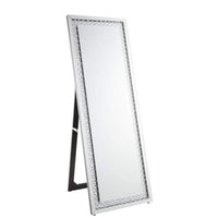 Accent Standing Mirror with Round Crystal Inserts - AMF-97025