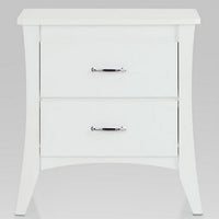 Contemporary Style 2 Drawers Wood  Nightstand By Babb, White - BM154624
