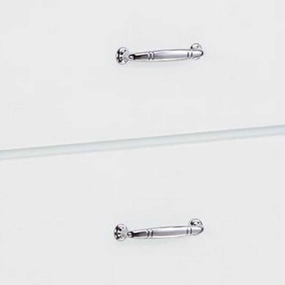 Contemporary Style 2 Drawers Wood  Nightstand By Babb, White - BM154624