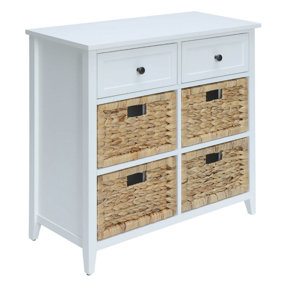 Flavius Console Table With 6 Drawers, White - AMF-97416