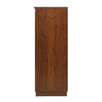 Wooden Wine Cabinet with Wine Bottle Rack and Three Drawers, Brown and Black - AMF-97542