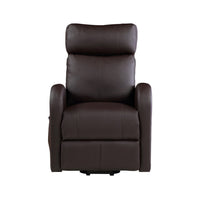 Power Lift Recliner Chair with Faux Leather and Wired Controller, Brown - BM251042
