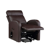 Power Lift Recliner Chair with Faux Leather and Wired Controller, Brown - BM251042