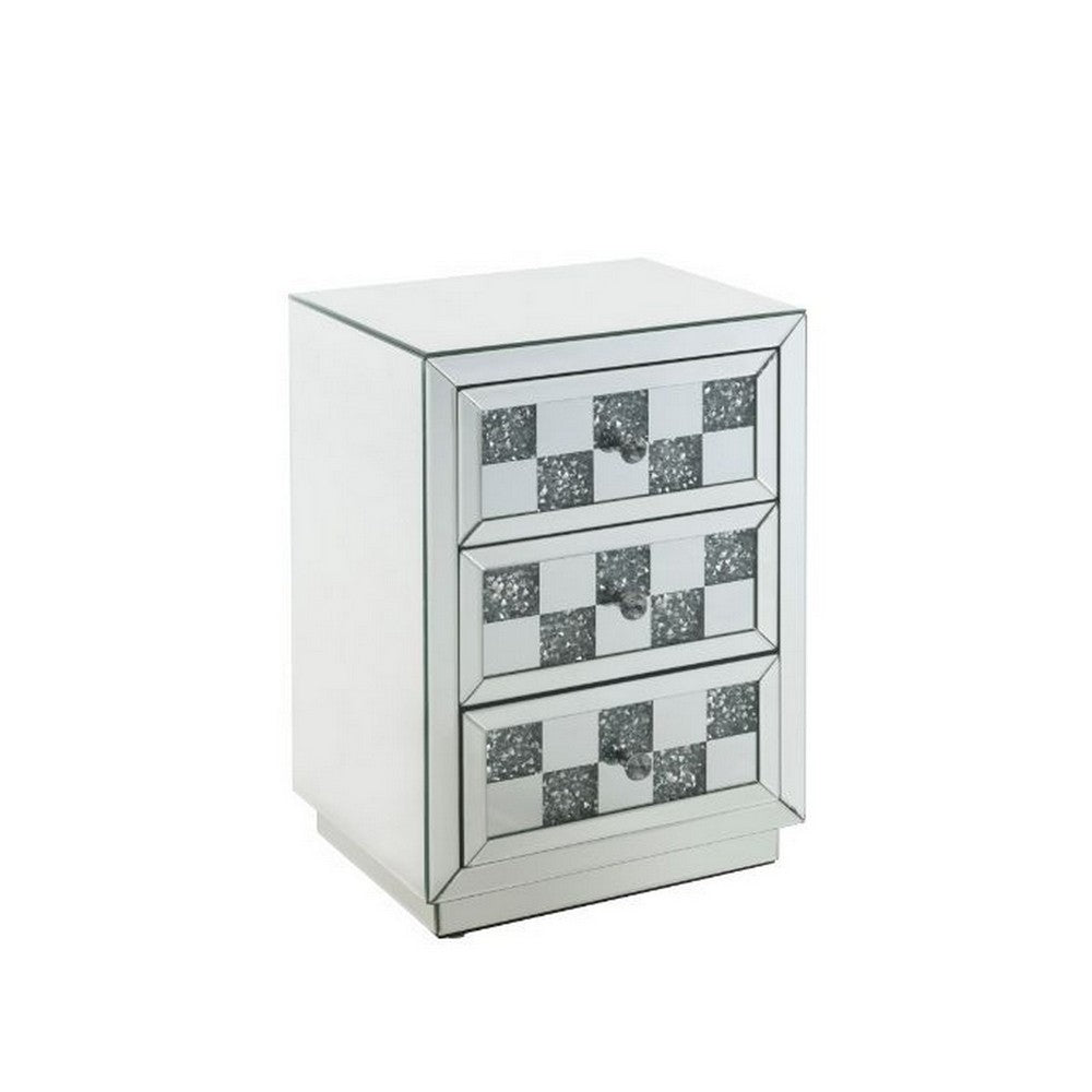 Accent Table with Self Closure and Safety Top Feature, White - BM251210