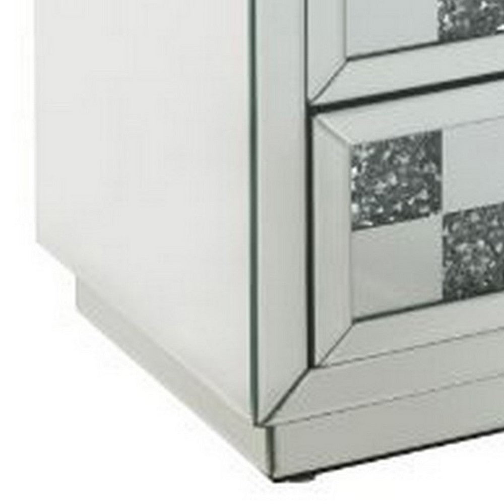 Accent Table with Self Closure and Safety Top Feature, White - BM251210