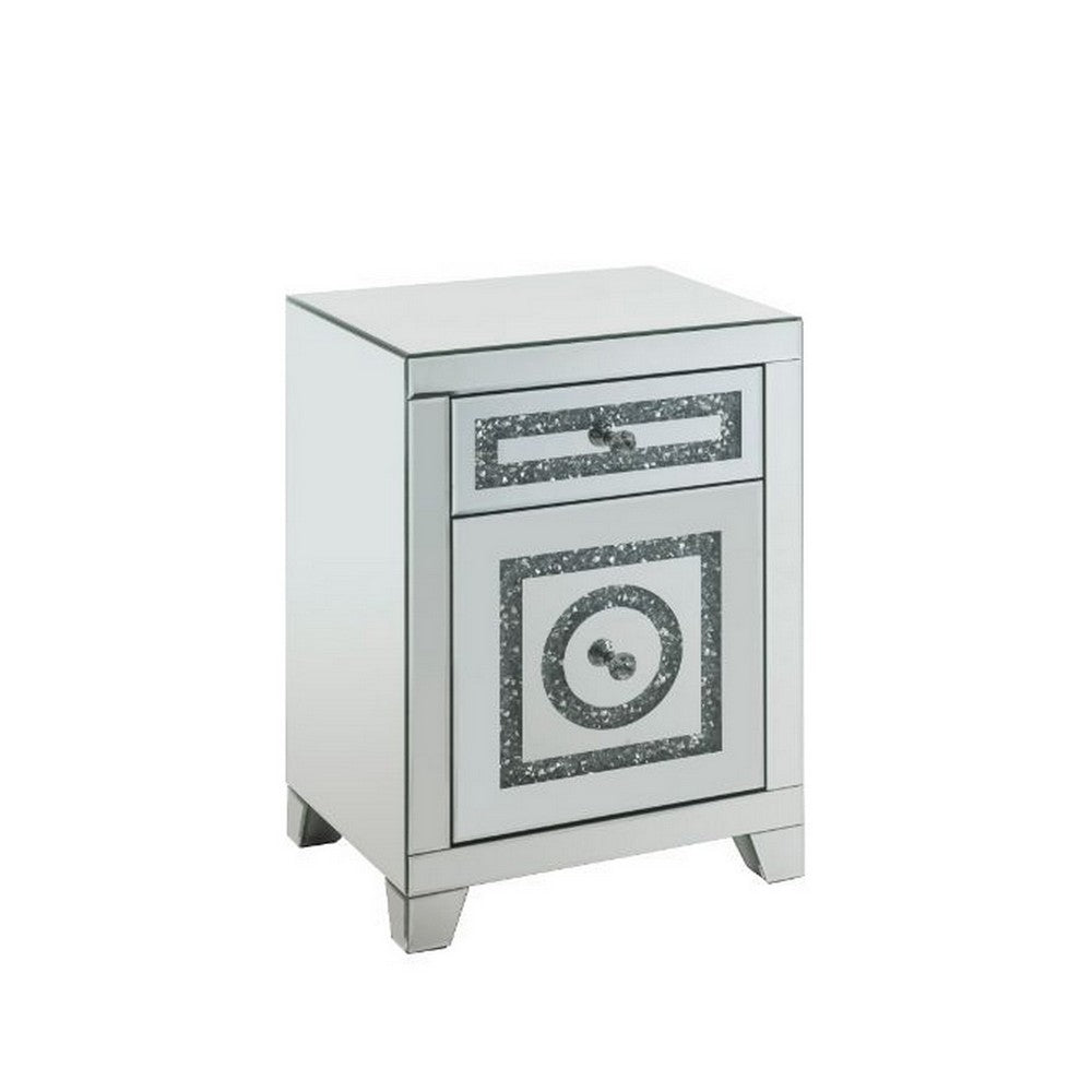 Accent Table with 2 Storage Drawers and Safety Top Feature, White - BM251213