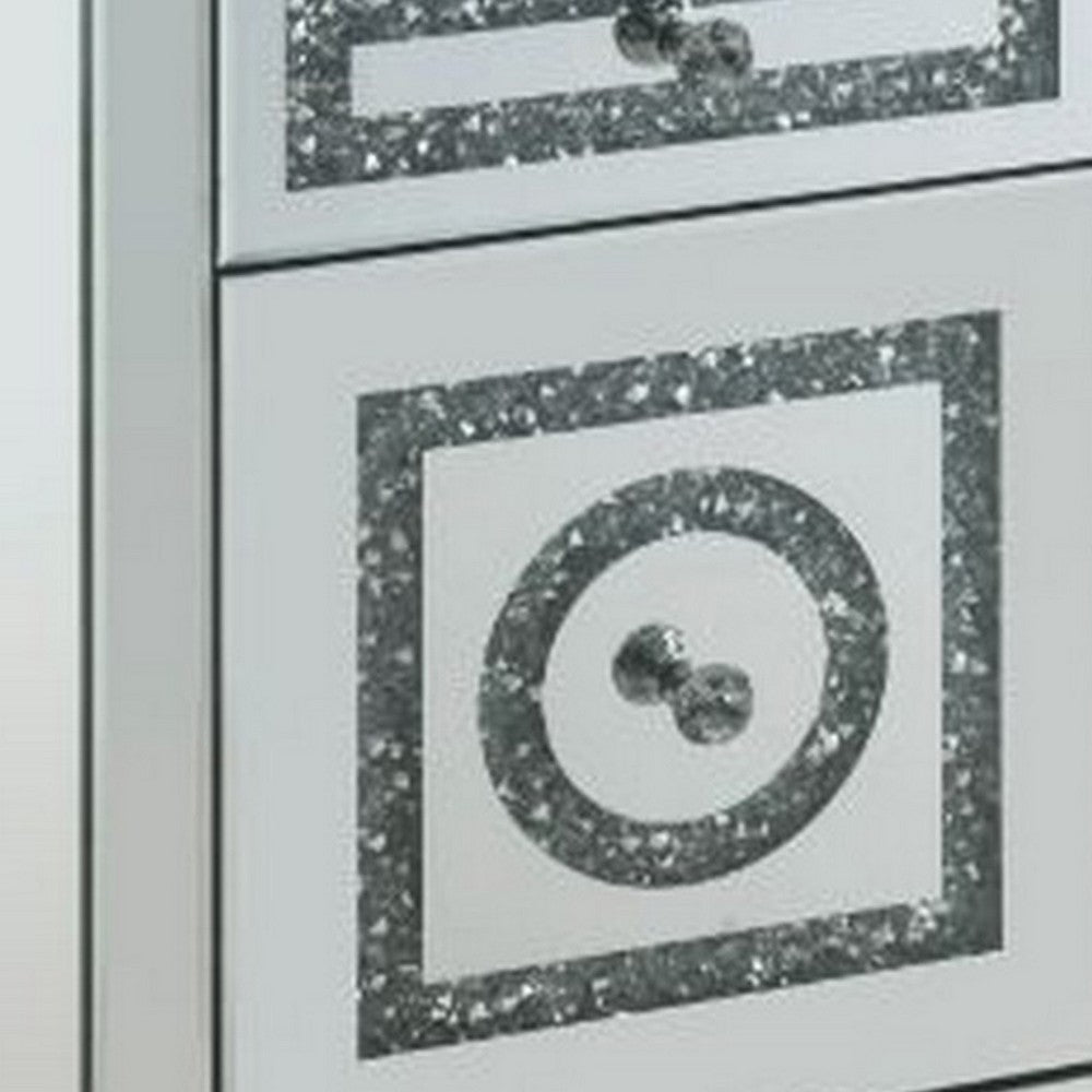 Accent Table with 2 Storage Drawers and Safety Top Feature, White - BM251213