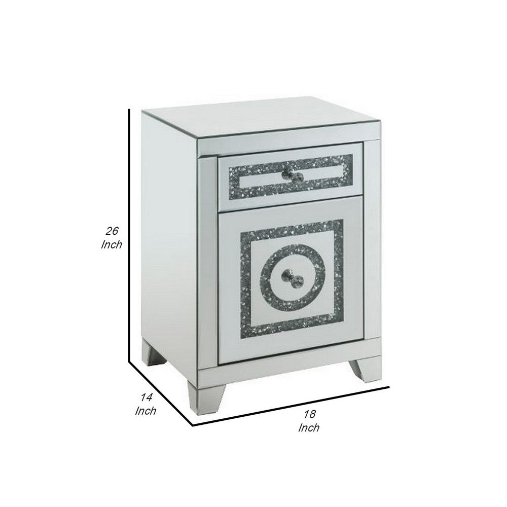 Accent Table with 2 Storage Drawers and Safety Top Feature, White - BM251213