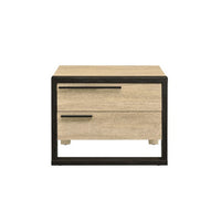 Accent Table with a Pull Out Tray and 2 Storage Drawers, Brown and Black - BM251223