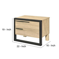 Accent Table with a Pull Out Tray and 2 Storage Drawers, Brown and Black - BM251223