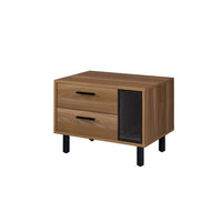 Accent Table with a Stlish Pull Out Tray, Brown and Black - BM251224