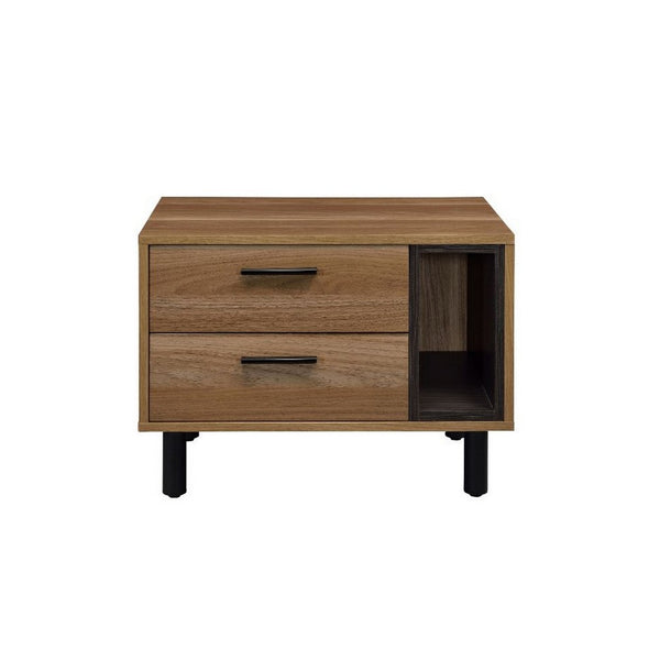 Accent Table with a Stlish Pull Out Tray, Brown and Black - BM251224