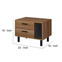 Accent Table with a Stlish Pull Out Tray, Brown and Black - BM251224