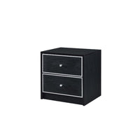 Accent Table with 2 Storage Drawers and Intricate Trimming, Black - BM251225