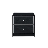Accent Table with 2 Storage Drawers and Intricate Trimming, Black - BM251225