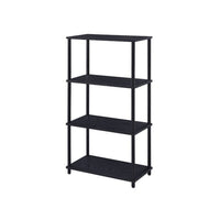 Bookshelf with Black Metal Frame, Black - BM251349