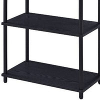 Bookshelf with Black Metal Frame, Black - BM251349