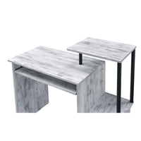 Computer Desk with Built In Bookshelf, Antique White and Black, Antique White and Black - BM251352