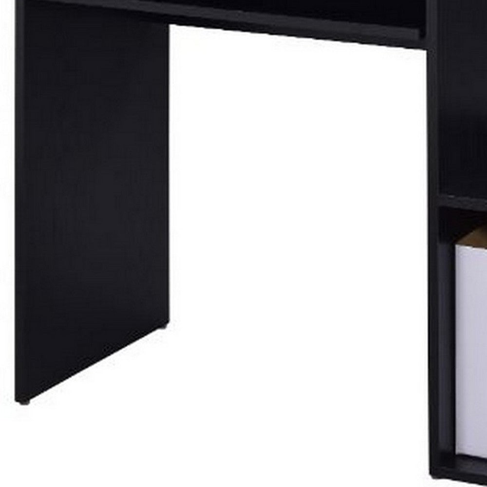 Computer Desk with Built In Bookshelf, Black - BM251353