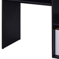 Computer Desk with Built In Bookshelf, Black - BM251353