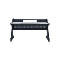 Gaming Table with Cup Holder and Headset Rack, Black and White - BM251361