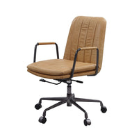 Office Chair with Channel Tufting, Rum and Black - BM251366