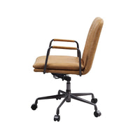Office Chair with Channel Tufting, Rum and Black - BM251366
