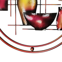 22 Inch Round Metal Wall Decor, Multicolor - BM07986