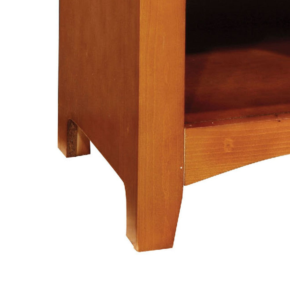 BM122964 Omnus Wood Night Stand, Oak Finish